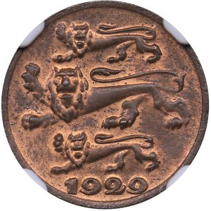 Estonia 1 sent 1929 - NGC MS 63 RB