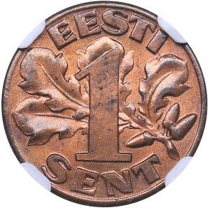 Estonia 1 sent 1929 - NGC MS 64 RB