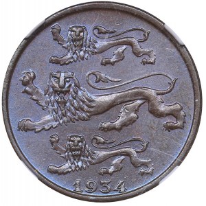 Estonia 2 senti 1934 - NGC MS 64+ BN