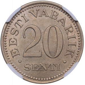 Estonia 20 senti 1935 - NGC MS 63