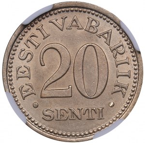 Estonia 20 senti 1935 - NGC MS 64