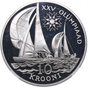 Estonia 10 krooni 1992 - Olympics - NGC PF 69 ULTRA CAMEO