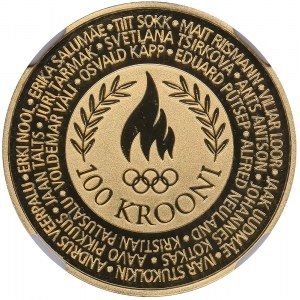 Estonia 100 krooni 2004 - Olympics - NGC PF 69 ULTRA CAMEO