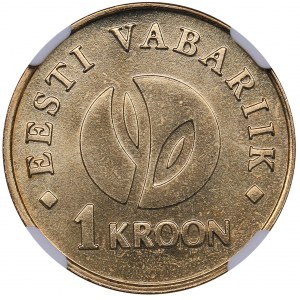 Estonia 1 kroon 2008 - NGC MS 66