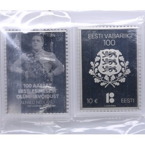 Estonia 10 euro 2018 - 100th Anniversary of the Republic of Estonia - silver stamps