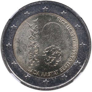 Estonia 2 euro 2018 - Estonia 100 - NGC MS 65