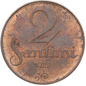 Latvia 2 santimi 1922