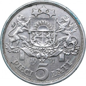 Latvia 5 lati 1931