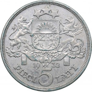 Latvia 5 lati 1932