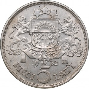 Latvia 5 lati 1932
