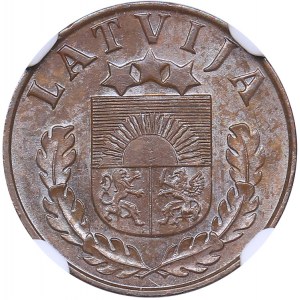 Latvia 1 santims 1938 - NGC MS 62 BN