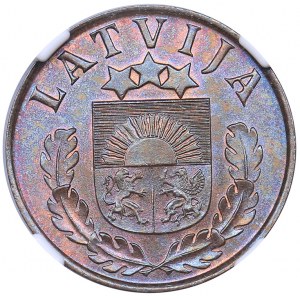Latvia 2 santimi 1939 - NGC MS 64 BN