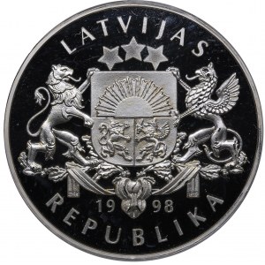 Latvia 10 latu 1998 - PCGS PR68DCAM
