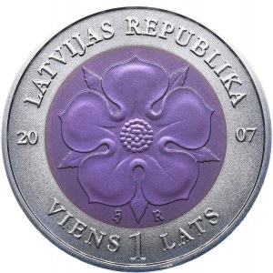 Latvia 1 lats 2007