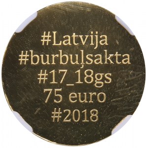 Latvia 75 euro 2018 - NGC PF 70 Ultra Cameo