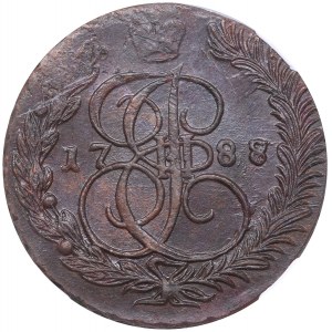 Russia 5 kopecks 1788 ЕМ - HHP MS62BN