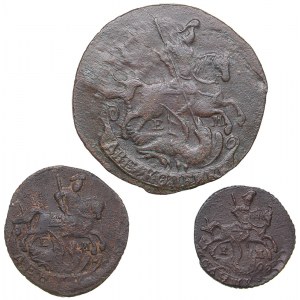 Russia 2 kopeks 1773, Denga 1795, Polushka 1772 (3)