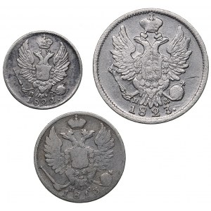 Russia 20 kopeks 1823, 10 kopeks 1813, 5 kopeks 1822 (3)