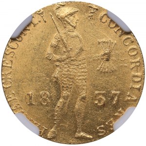 Russia Ducat 1837 - Russian imitation of Netherlands gold ducat - NGC MS 62+