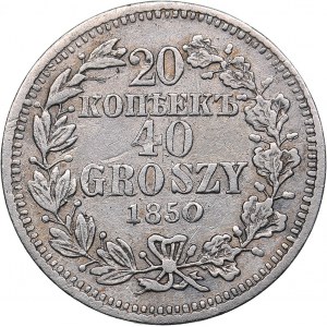 Russia - Poland 20 kopeks - 40 groszy 1850 MW