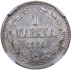 Russia - Grand Duchy of Finland 1 markka 1866 S - NGC UNC Details