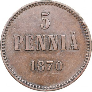Russia - Grand Duchy of Finland 5 penniä 1870