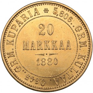Russia - Grand Duchy of Finland 20 markkaa 1880 S