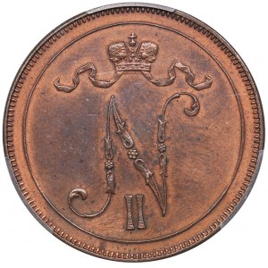 Russia - Grand Duchy of Finland 10 penniä 1897 - PCGS UNC Details