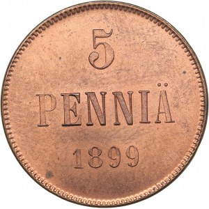 Russia - Grand Duchy of Finland 5 penniä 1899