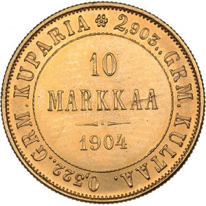 Russia - Grand Duchy of Finland 10 markkaa 1904 L