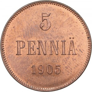Russia - Grand Duchy of Finland 5 penniä 1905