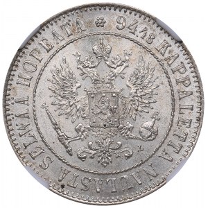 Russia - Grand Duchy of Finland 1 markkaa 1907 L - NGC MS 63
