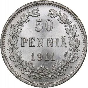 Russia - Grand Duchy of Finland 50 penniä 1911 L