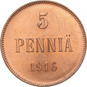 Russia - Grand Duchy of Finland 5 penniä 1916