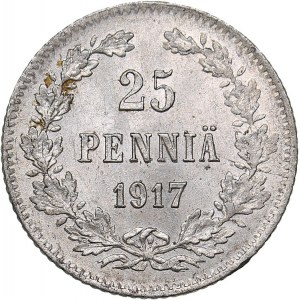 Russia - Grand Duchy of Finland 25 penniä 1917 S