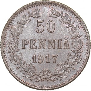 Russia - Grand Duchy of Finland 50 penniä 1917 S