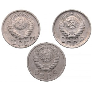 Russia - USSR 15 kopek 1937, 1944, 1949 (3)