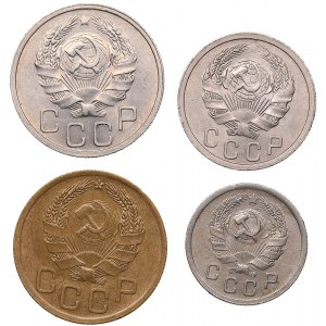 Russia - USSR 20, 15, 10, 3 kopek 1936 (4)