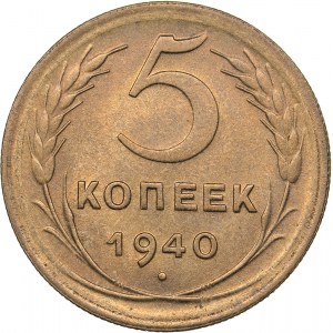 Russia - USSR 5 kopeks 1940