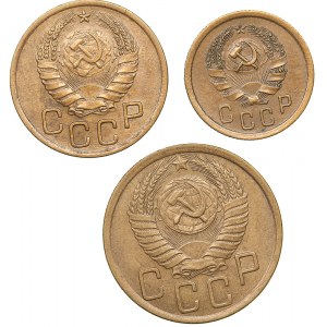 Russia - USSR 5 kopek 1950, 3 kopeks 1939, 2 kopeks 1935 (3)