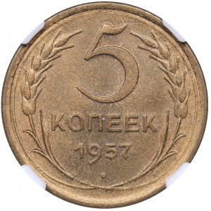 Russia - USSR 5 kopeks 1957 - HHP MS64