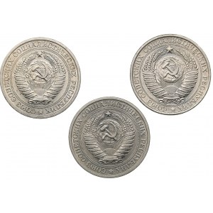 Russia - USSR Rouble 1961, 1964, 1965 (3)