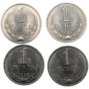 Russia - USSR Rouble 1983, 1894, 1985, 1986 (4)