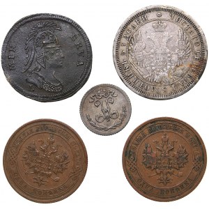 Coins of Russia and jeton Minerva (5)