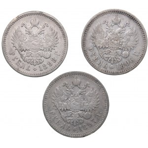 Russia Rouble 1896, 1897, 1898 (3)