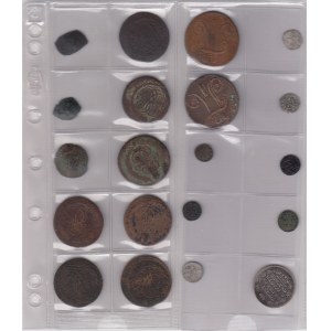 Coins of Russia, Byzantium, Lithuania, Livonia, Germany (20)