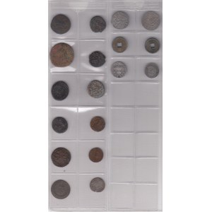 Coins of Russia, Roman Empire, Poland, Livonia, China, France, Bolivia (18)