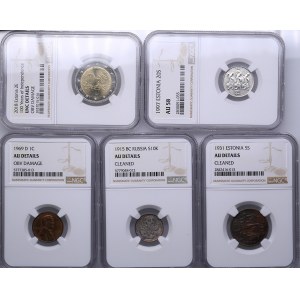 Coins of Russia, Estonia, USA (12)
