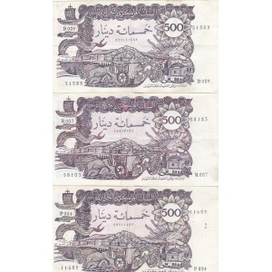 Algeria 500 dinars 1970 (3 pcs)