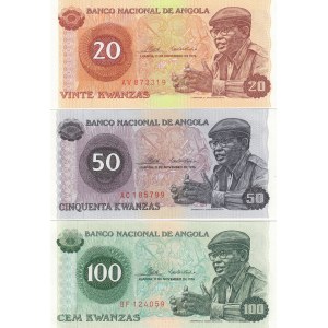 Angola 20,50,100 kwanzas 1976